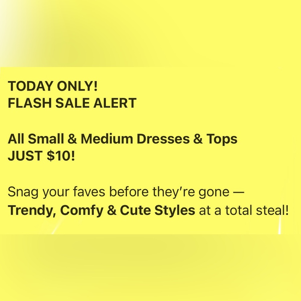 $10 Flash Sale